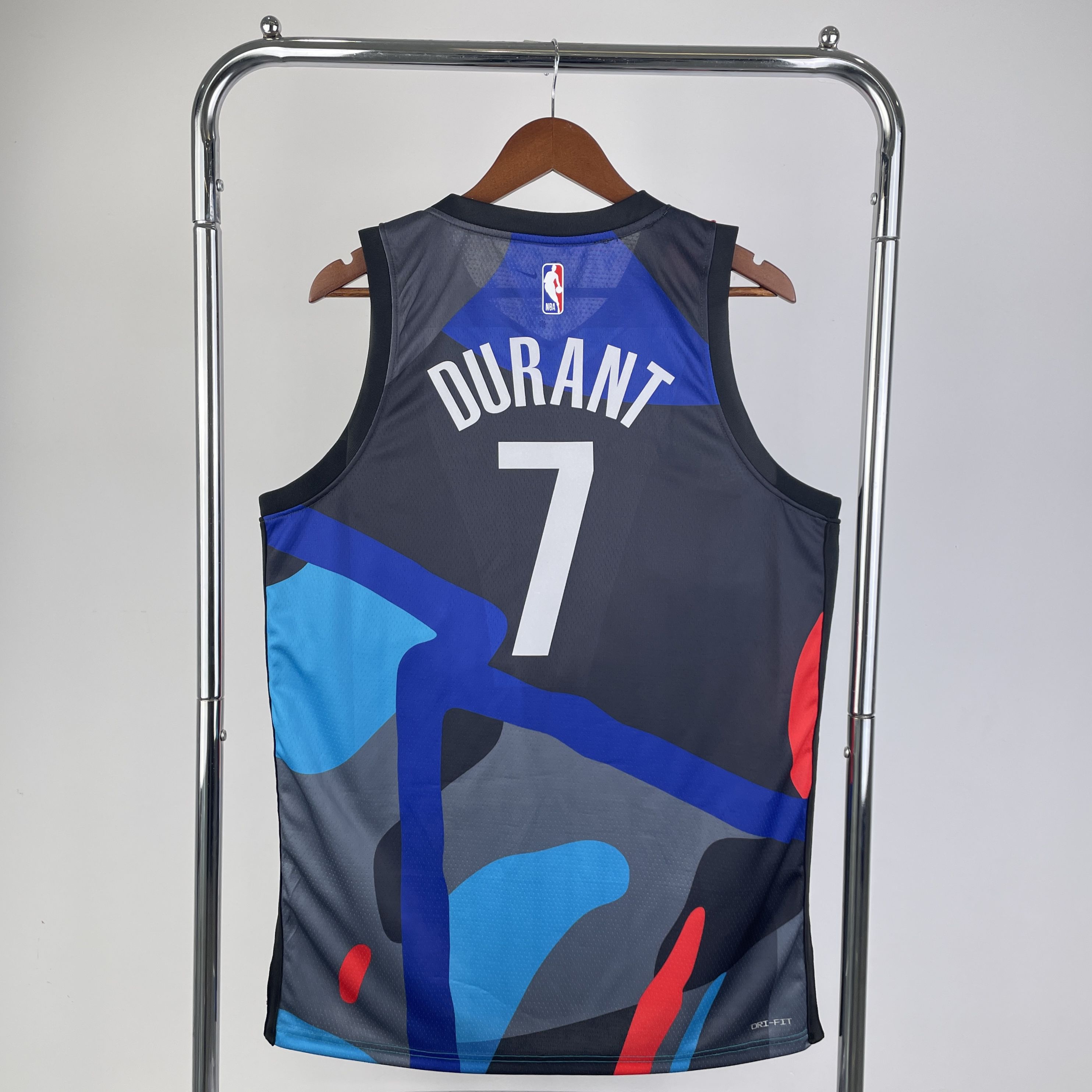 Men Brooklyn Nets #7 Durant Black City Edition 2024 Nike NBA Jersey